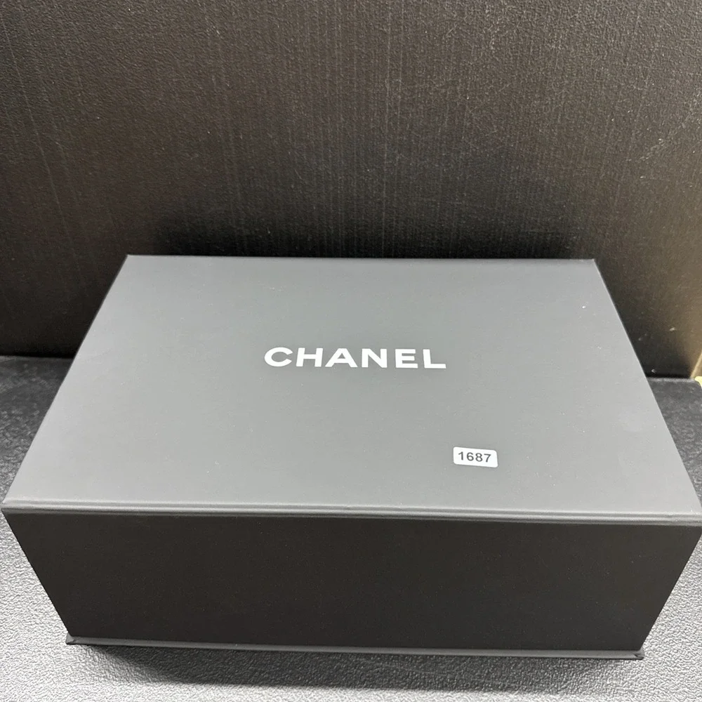 Chanel Magnetic Fold Empty Purse Storage Box Tissue 12X 8X 4.5 Small 1687